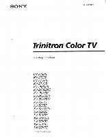 Sony 50VX15K 50VX2213 50YX22B TV Operating Manual